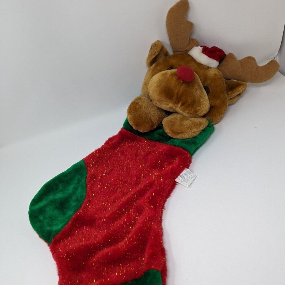 Rudolph the Red Nosed Reindeer Plush Stuffed Christmas Stocking - Picture 5 of 10